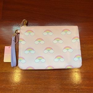 Stoney Clover Lane x Target Rainbow Print Flat Pouch Light Pink NEW